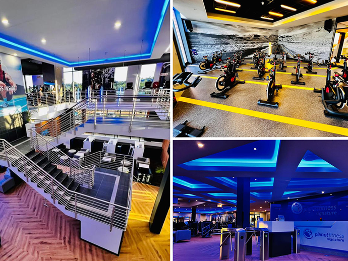 Our lights are flexing their muscles at the new Planet Fitness in Waterkloof Ridge.