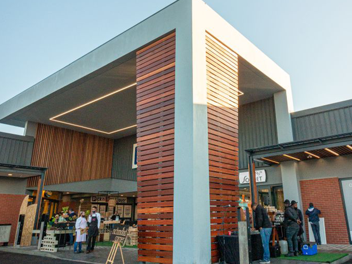 Modern lighting solution for Cape Town retail centre