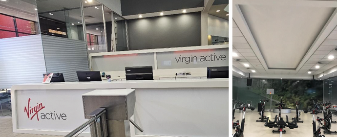 Premium lighting at the new Virgin Active gym in George