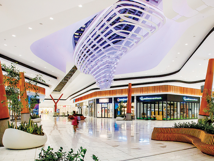 Illuminating the flowing lines of Table Bay mall