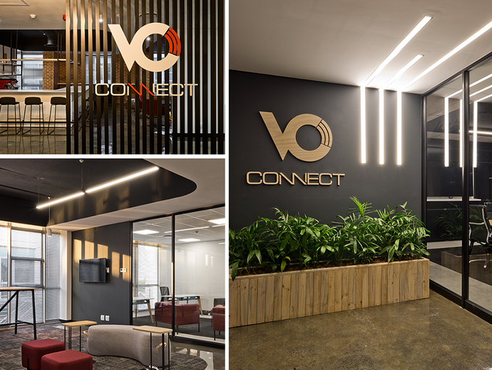 We supplied lighting to transform VO Connect's Johannesburg office